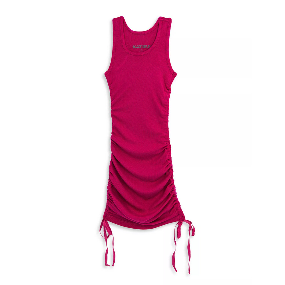 KatieJnyc Girls' Livi Ribbed Tank Dress Hot Pink Size XL 2609